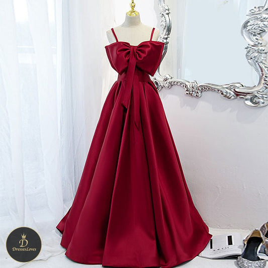 5179 Strap bow evening dress - DresseslovesOOTD