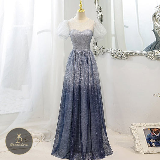 5324 Starry sky gradient evening dress - DresseslovesOOTD