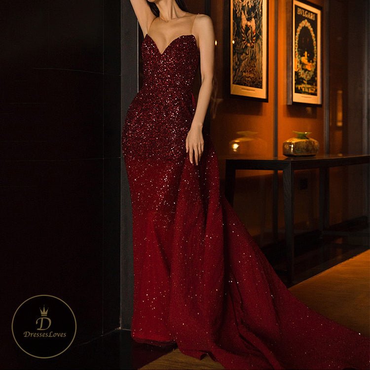 5336 Sequins Evening Dress - DresseslovesOOTD