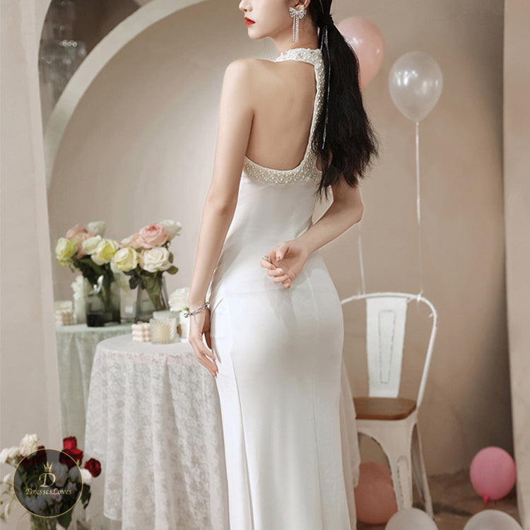 #5353 HALTERNECK  EVENING DRESS