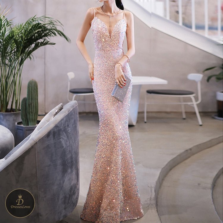 5368 SEQUIN EVENING DRESS - DresseslovesOOTD
