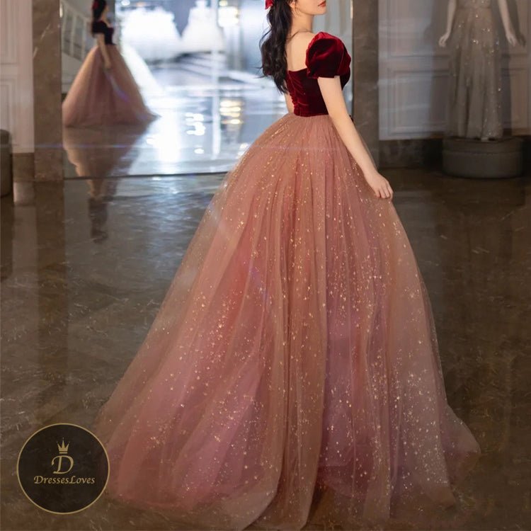 5390 VELOUR DREAM PROM DRESS - DresseslovesOOTD