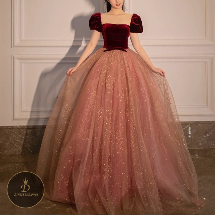 5390 VELOUR DREAM PROM DRESS - DresseslovesOOTD