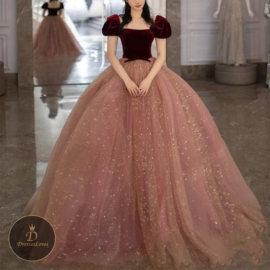 5390 VELOUR DREAM PROM DRESS - DresseslovesOOTD