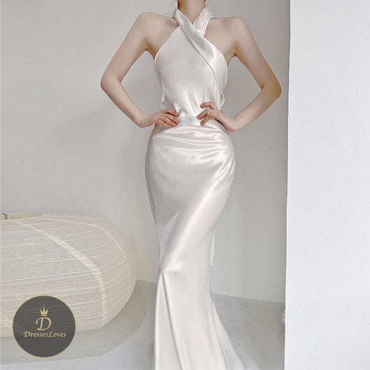 #5393 HALTERNECK EVENING DRESS