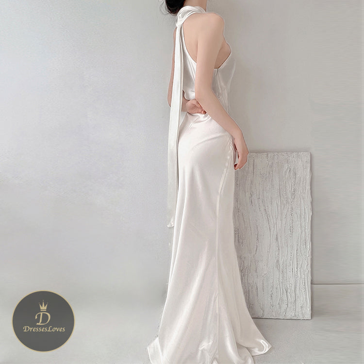 #5393 HALTERNECK EVENING DRESS