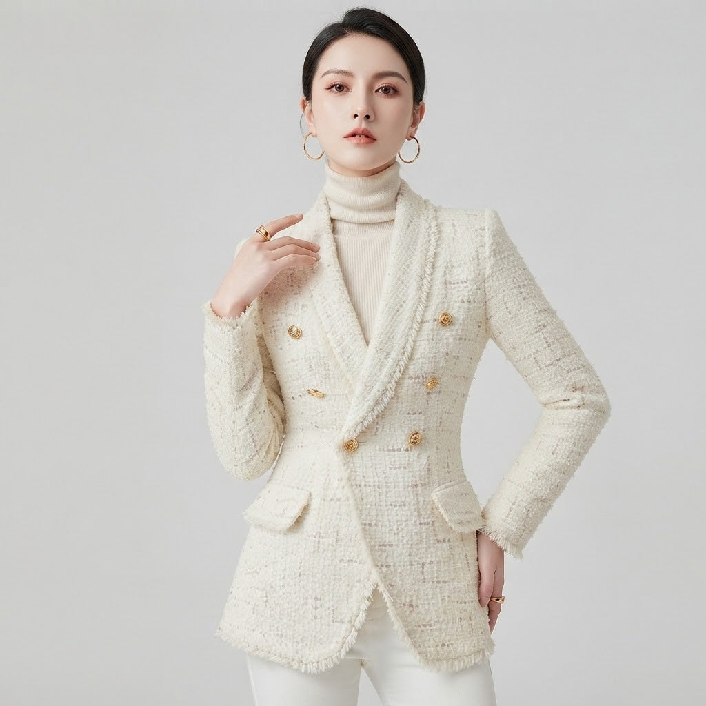 Tailored Double-Breasted Blazer