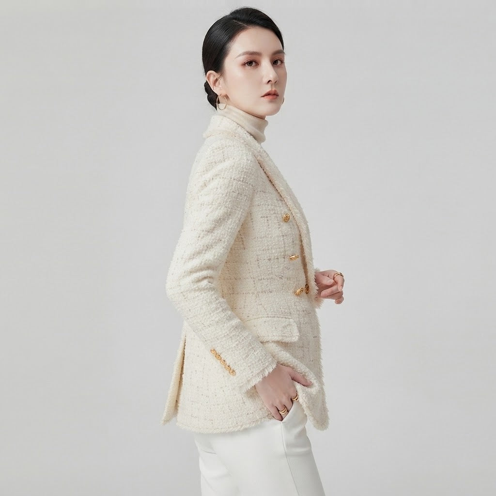 Tailored Double-Breasted Blazer