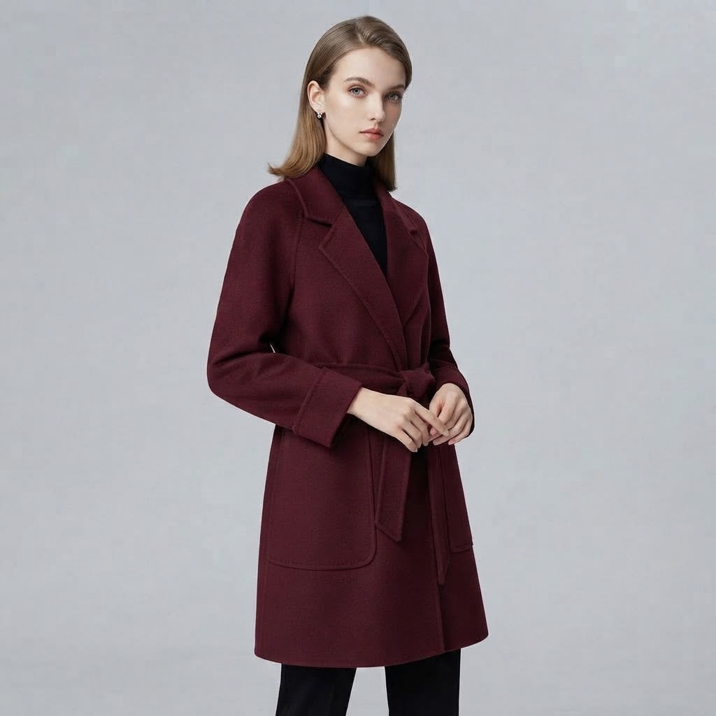 Double-Faced Cashmere Midi Coat