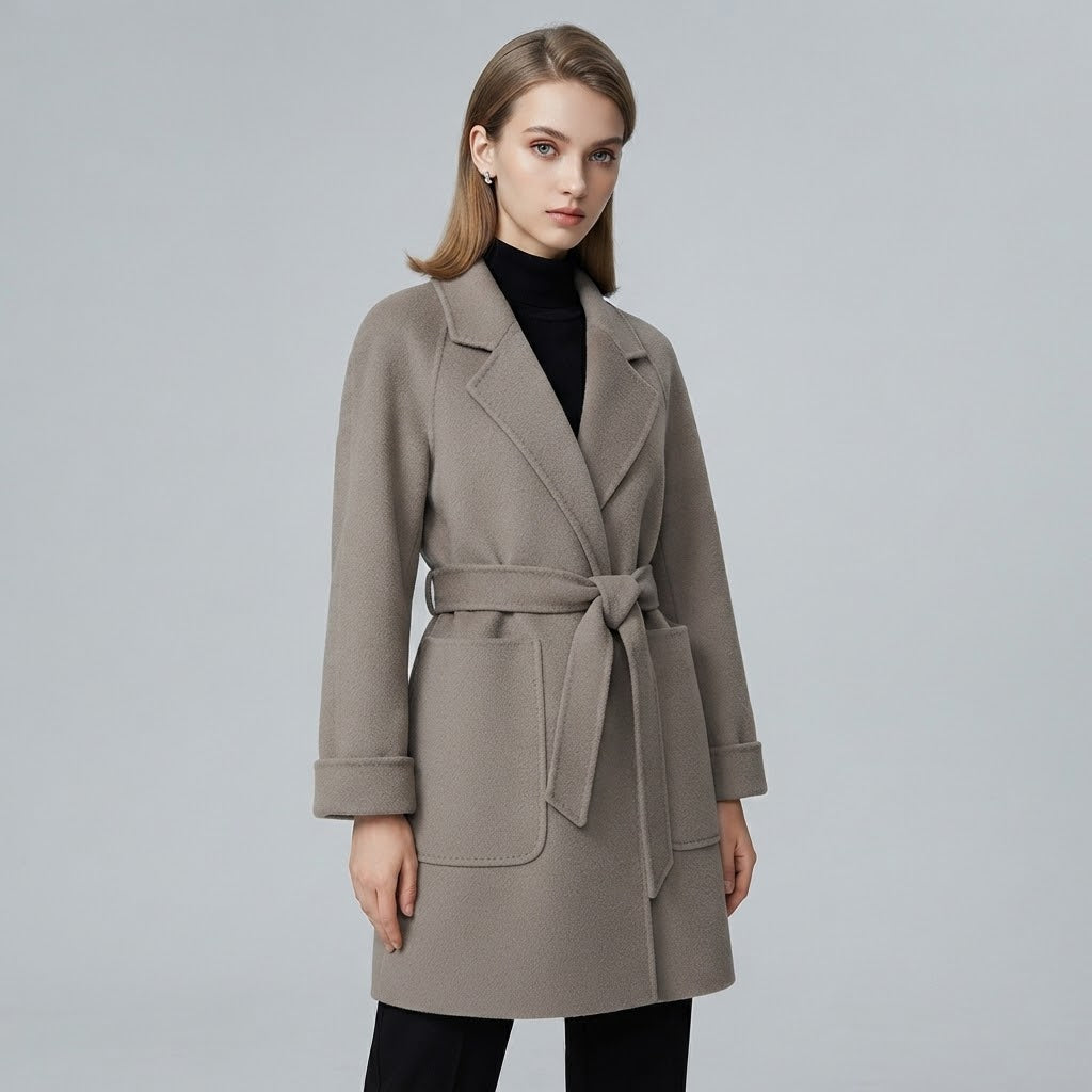 Double-Faced Cashmere Midi Coat