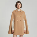 Double-Faced Cashmere Cape Midi Coat