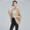 Slouchy Cape Wrap Knit Sweater