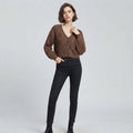 Slouchy Cable-Knit V-Neck Sweater Coat