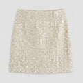 Tailored Sequin Bouclé Tweed Pocket Mini Skirt