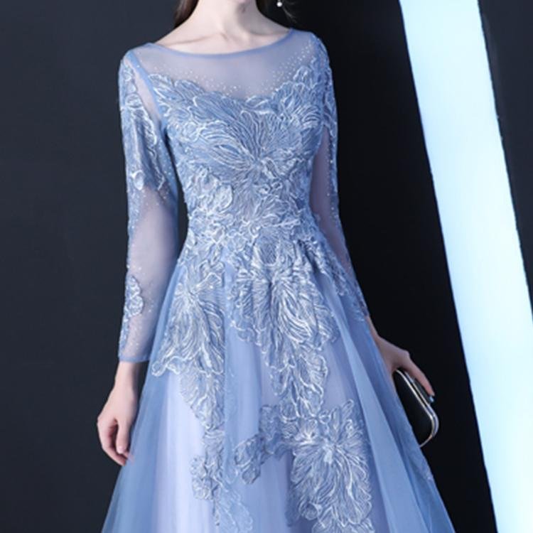 60066 Embroidery Evening Dress - DresseslovesOOTD