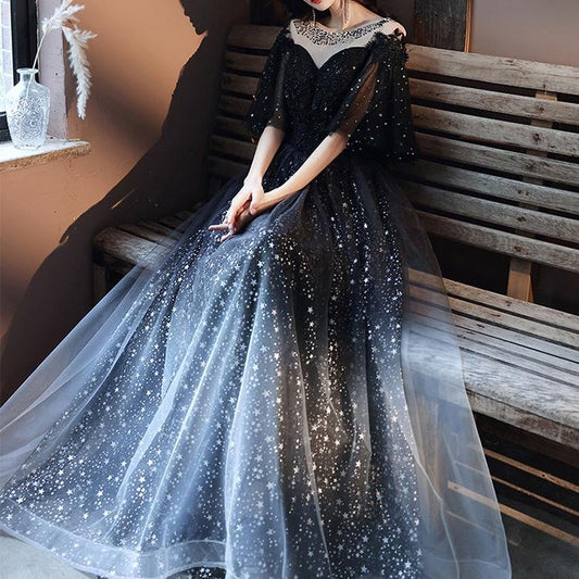 60077 Sequin Evening Swing Dress - DresseslovesOOTD