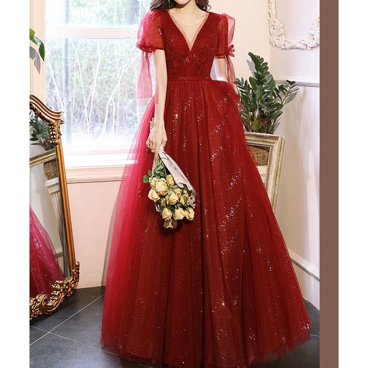 60081 Deep V - neck Dress - DresseslovesOOTD