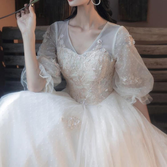60085 Emboidery Evening Dress - DresseslovesOOTD