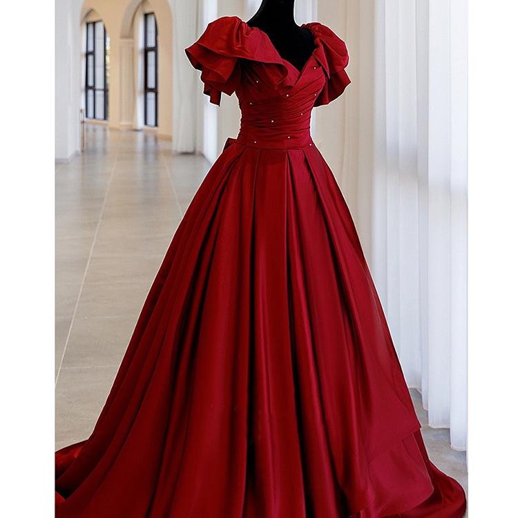 60090 Deep V-neck Evening Dress - DresseslovesOOTD