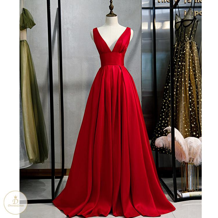 #7193 V-NECK EVENING DRESSES