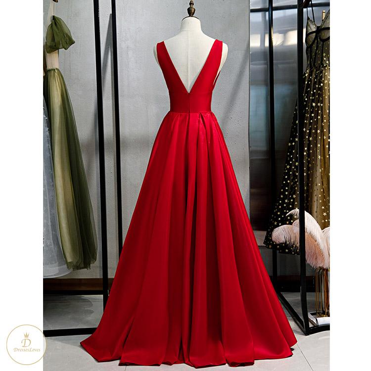 #7193 V-NECK EVENING DRESSES