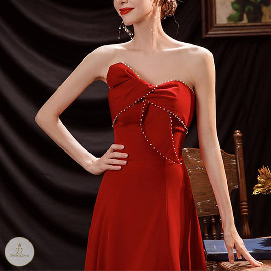 #7238 BANDEAU EVENING DRESS