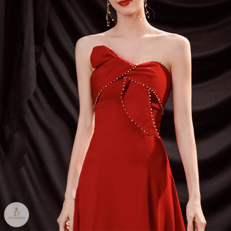 #7238 BANDEAU EVENING DRESS