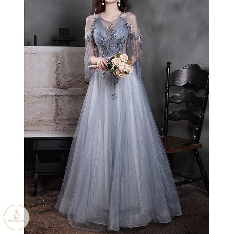 #7399 STRAP EVENING DRESS