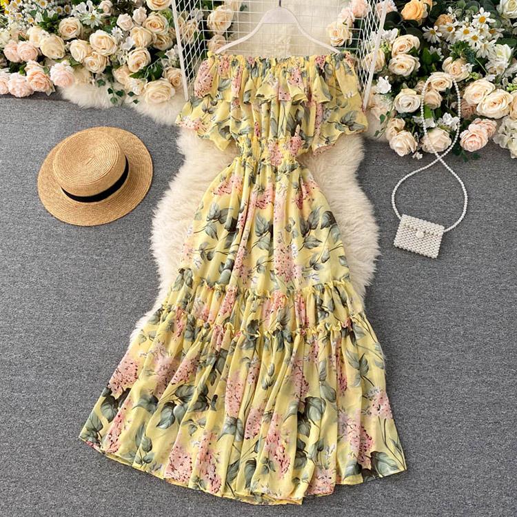 #7419 CHIFFON FLORAL DRESS