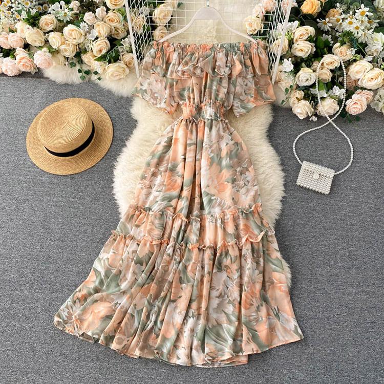 #7419 CHIFFON FLORAL DRESS