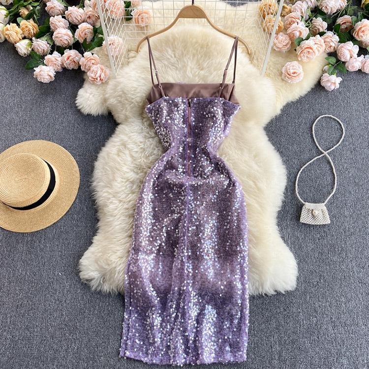 #7427 SEQUIN STRAP DRESS