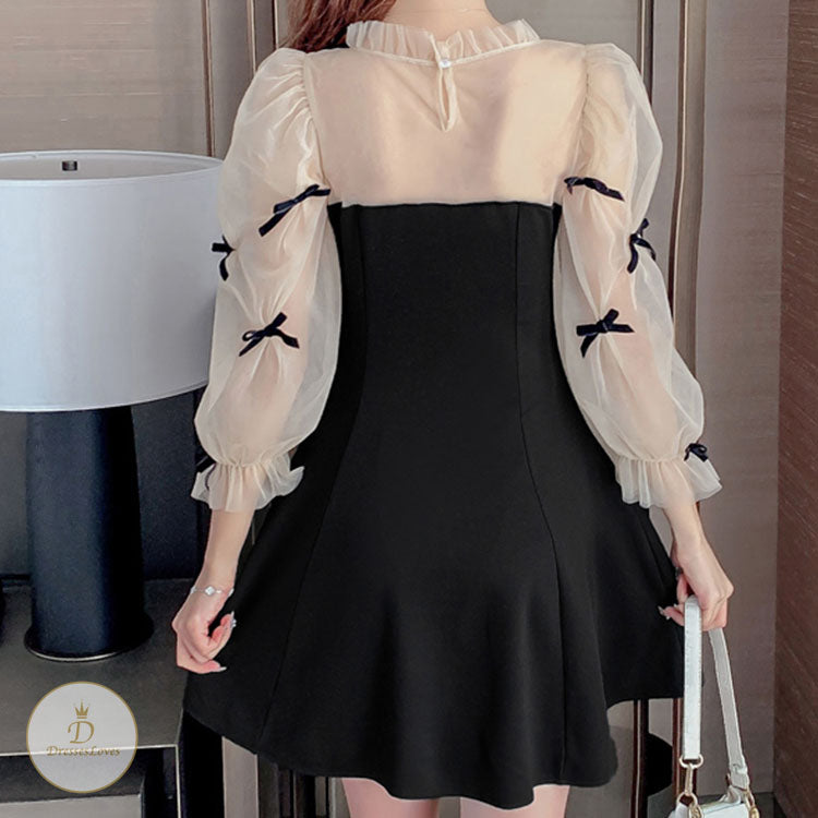 #7500 MESH STITCHING DRESS