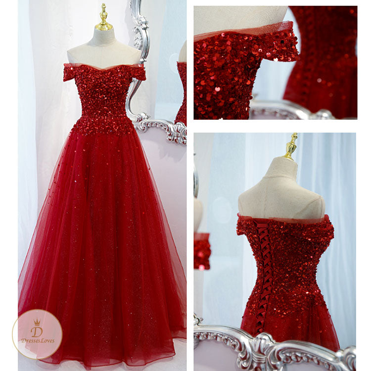 #7513 SEQUINS EVENING DRESS