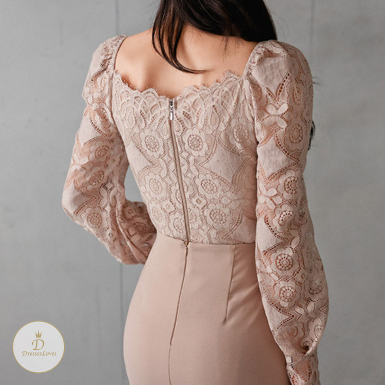 #7545 IRREGULAR LACE DRESS