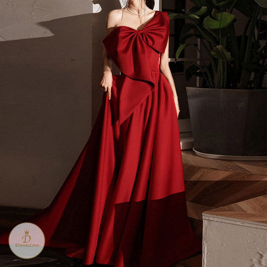 #7554 BOW EVENING DRESS