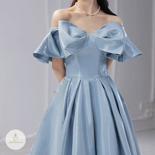 #7579 BOW EVENING DRESS