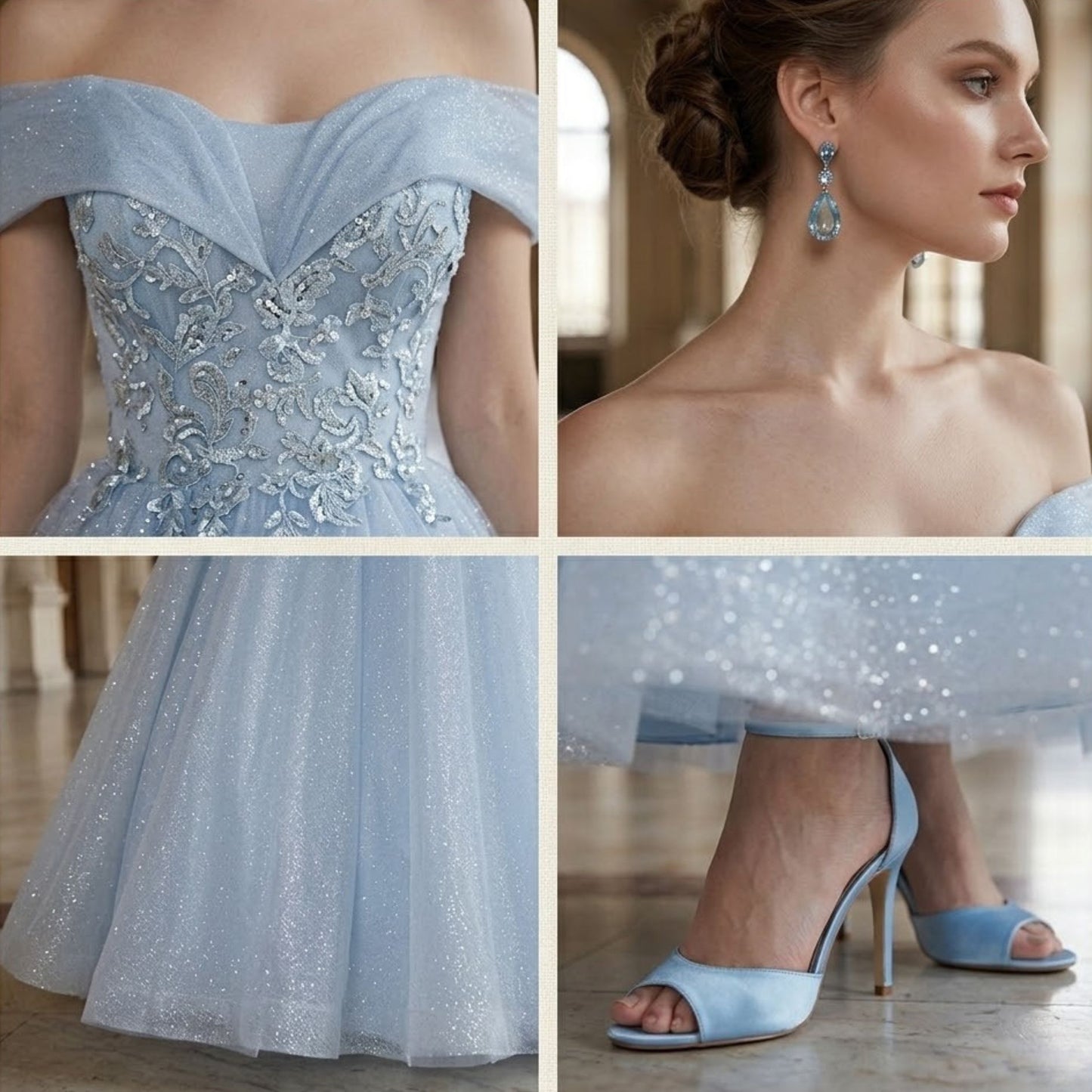 #7650 SEQUIN EMBROIDERY PROM DRESS