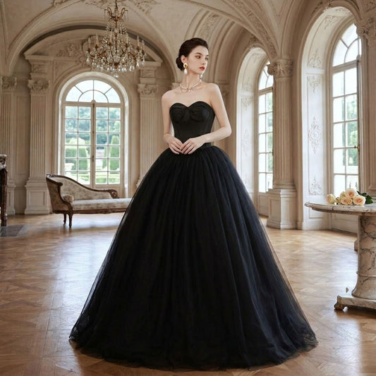 7667 BANDEAU WRAP EVENING DRESS