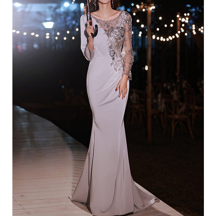 #7737 EMBROIDERY EVENING DRESS