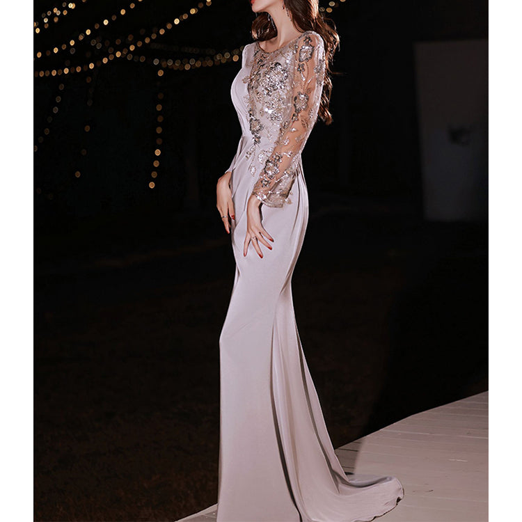 #7737 EMBROIDERY EVENING DRESS