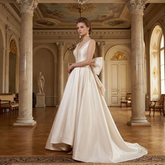 #7749 BOW EVENING DRESS
