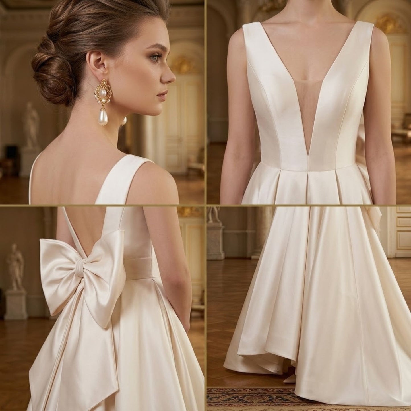 #7749 BOW EVENING DRESS