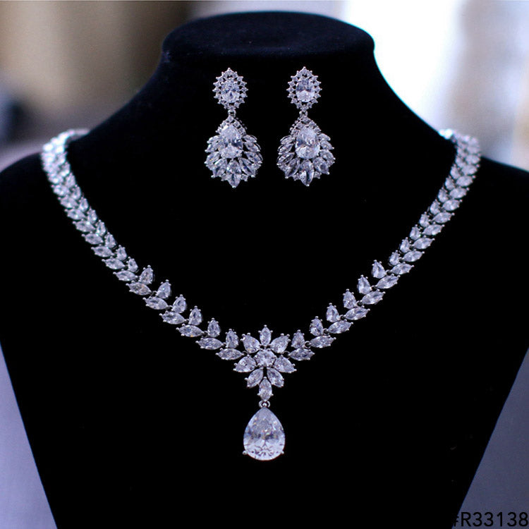 #R33138 Earrings + Necklace (Two-piece )