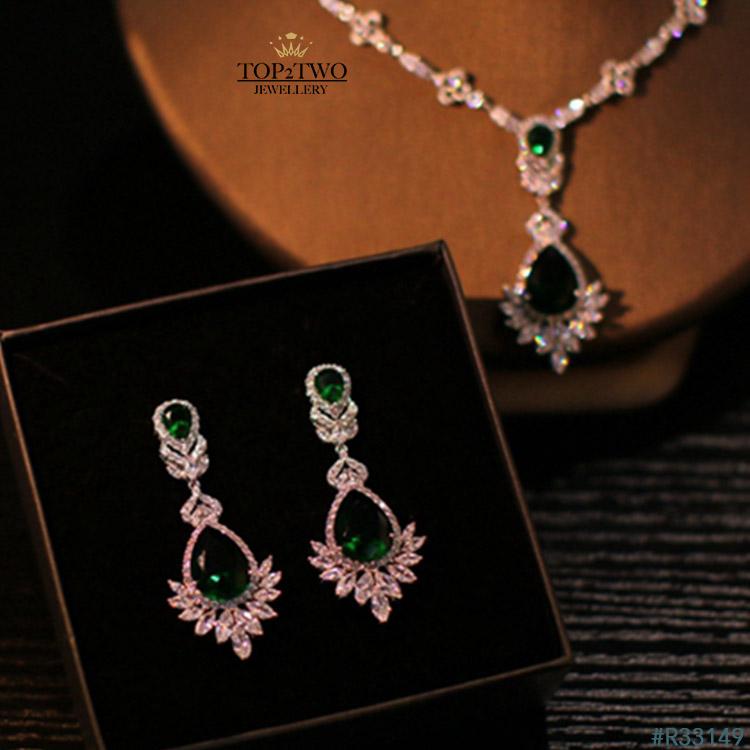 R33149 Earrings + Necklace (Two-piece )