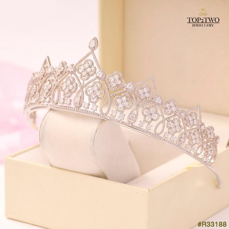 #R33188 Crown + Earrings (Two-piece )