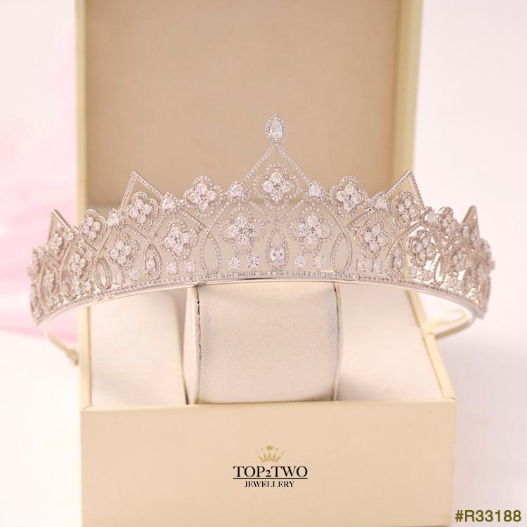 #R33188 Crown + Earrings (Two-piece )