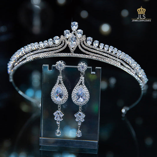 #R33238 Crown + Earrings (Two-piece )