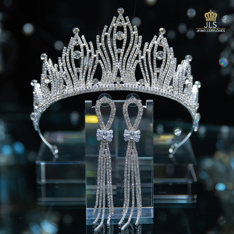 #R33239 Crown + Earrings (Two-piece )