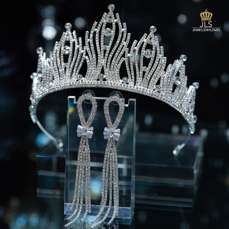 #R33239 Crown + Earrings (Two-piece )