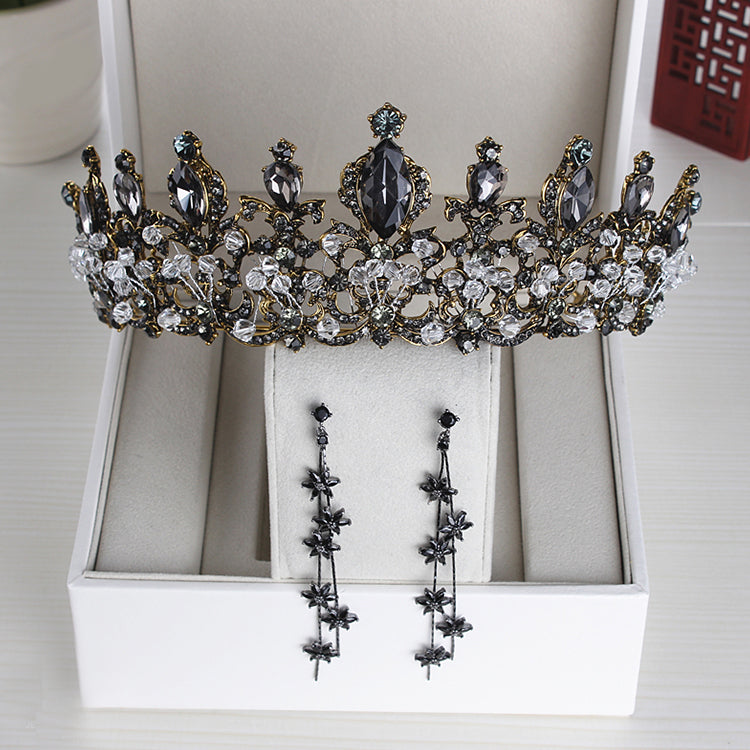 #R33256 Crown + Earrings (Two-piece )